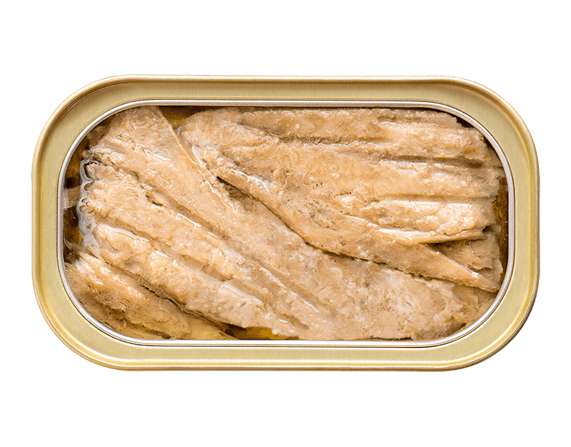 Skinless & Boneless Mackerel Fillets in Olive Oil open can