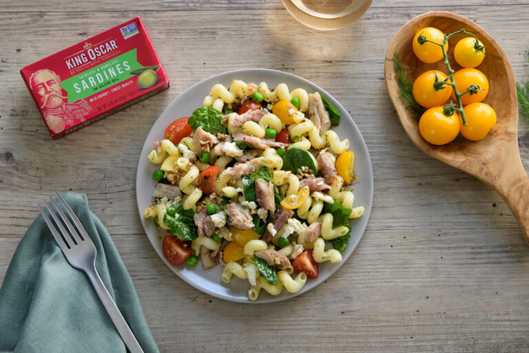 Sardine & Spinach Pasta Salad Recipe