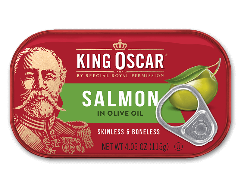 King Oscar Skinless and Boneless Atlantic Salmon in Olive Oil